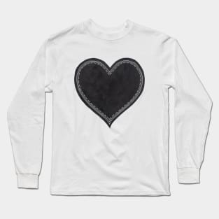 Black Ink Heart Long Sleeve T-Shirt